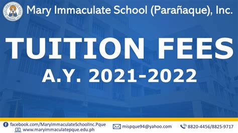 TUITION FEES – Official Website of Immaculate .